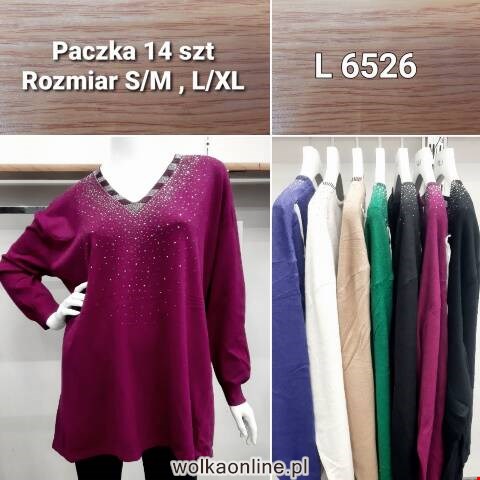 Sweter damskie L6526 Mix kolor S/M-L/XL