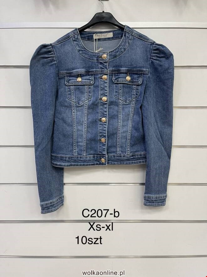 Kurtka jeansowa damskie C207-B 1 kolor  XS-XL