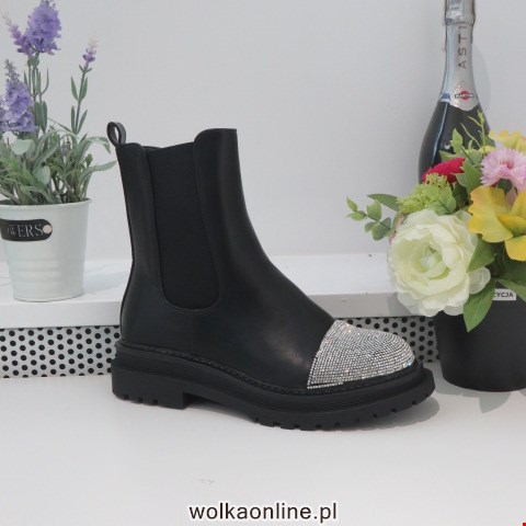 Botki Damskie 5182-6A BLACK/SILVER 36-41