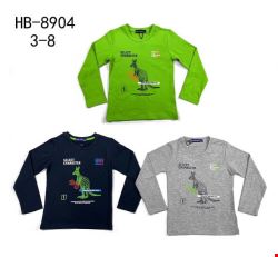 Bluzka chłopięca HB-8904 Mix KOLOR  3-8