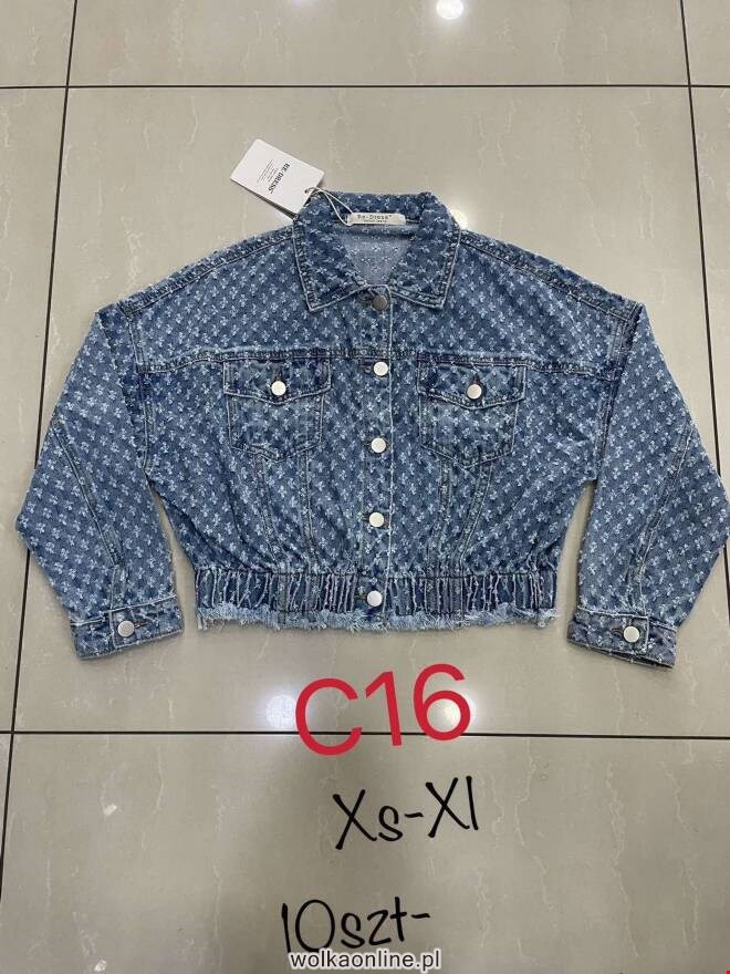 Kurtka jeansowa damskie C16 1 kolor  XS-XL