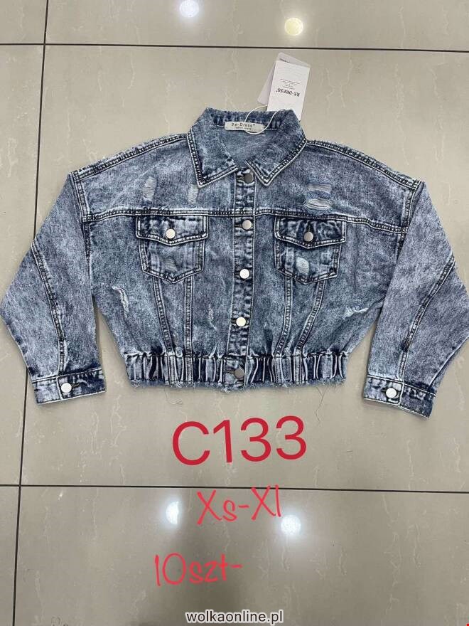 Kurtka jeansowa damskie C33 1 kolor  XS-XL