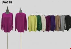 Sweter damskie LV6738 Mix kolor M-2XL