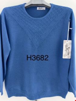 Sweter damskie H3682 Mix kolor M-2XL