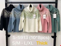 Sweter damskie S-5913 Mix KOLOR  S/M-L/XL