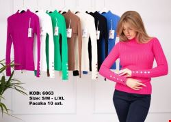 Sweter damskie 6063 MIX KOLOR  S/M-L/XL