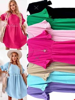 Sukienka damskie 88582 Mix kolor Standard (Towar Włoskie)