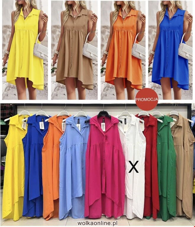 Sukienka damskie 88537 Mix kolor Standard (Towar Włoskie)  