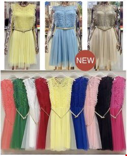 Sukienka damskie 2059-1 Mix kolor Standard (Towar Włoskie)  