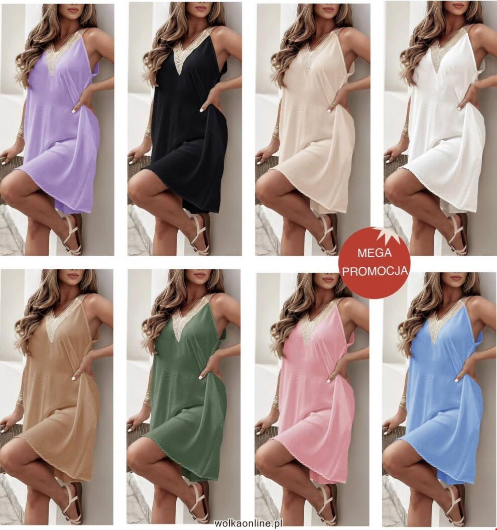 Sukienka damskie 2566-1 Mix kolor Standard (Towar Włoskie)