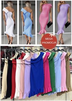 Sukienka damskie 2570-1 Mix kolor Standard (Towar Włoskie)