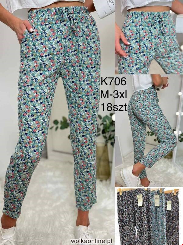 Spodnie damskie K706 Mix kolor M-3XL