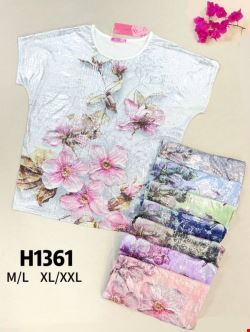 Bluzka damskie H1361 Mix kolor M-2XL