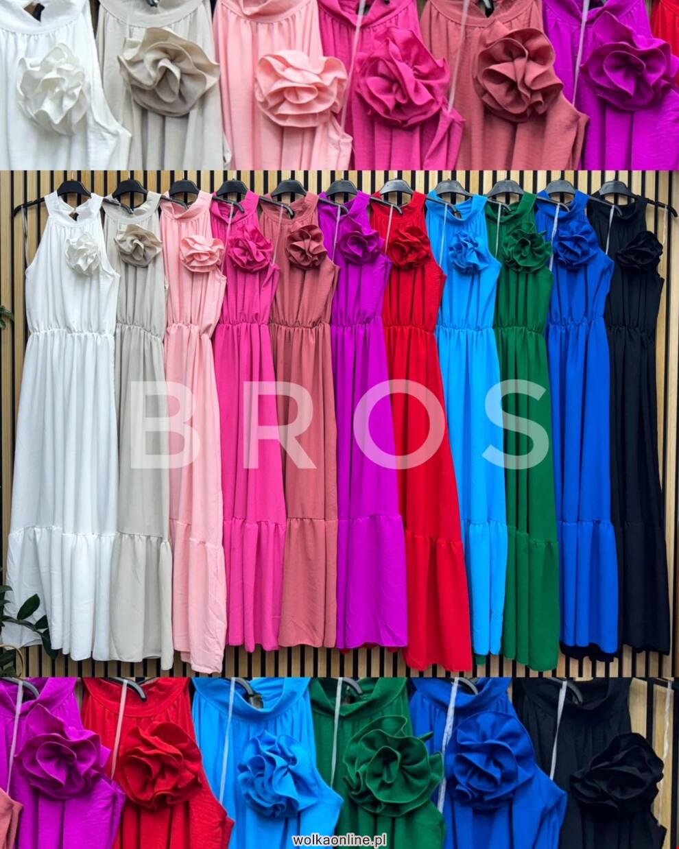 Sukienka damskie 2710-1 Mix kolor Standard (Towar Włoskie)  
