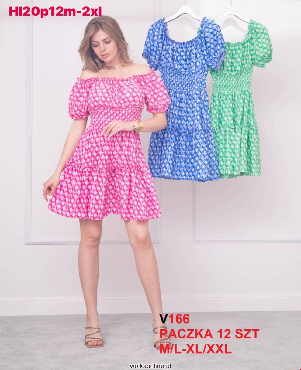 Sukienka damskie V166 Mix kolor M-2XL