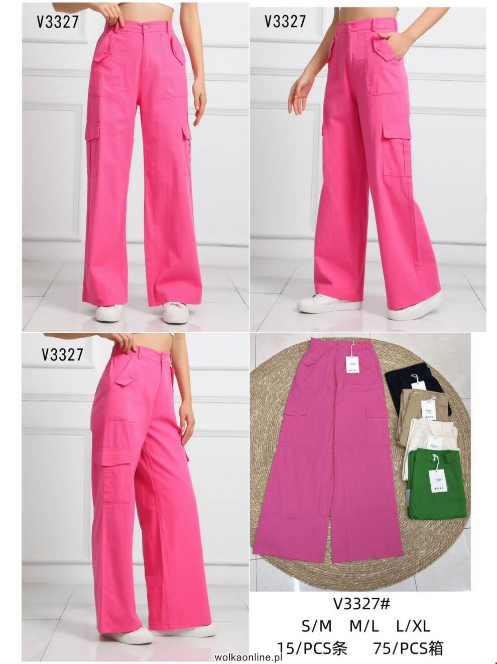 Spodnie damskie V3327 Mix kolor S-XL