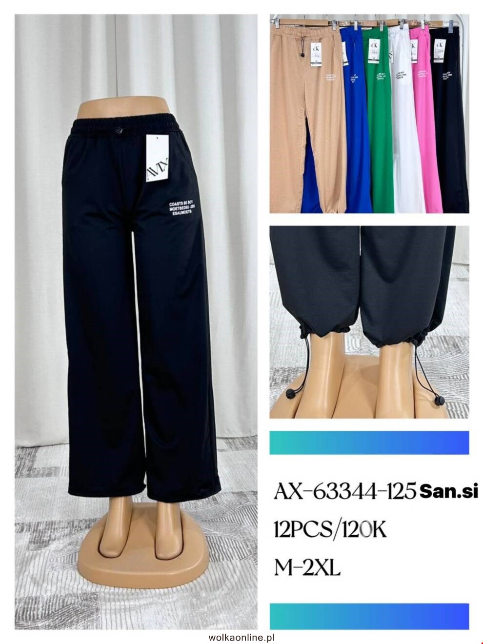 Spodnie damskie AX-63344-125 Mix kolor M-2XL