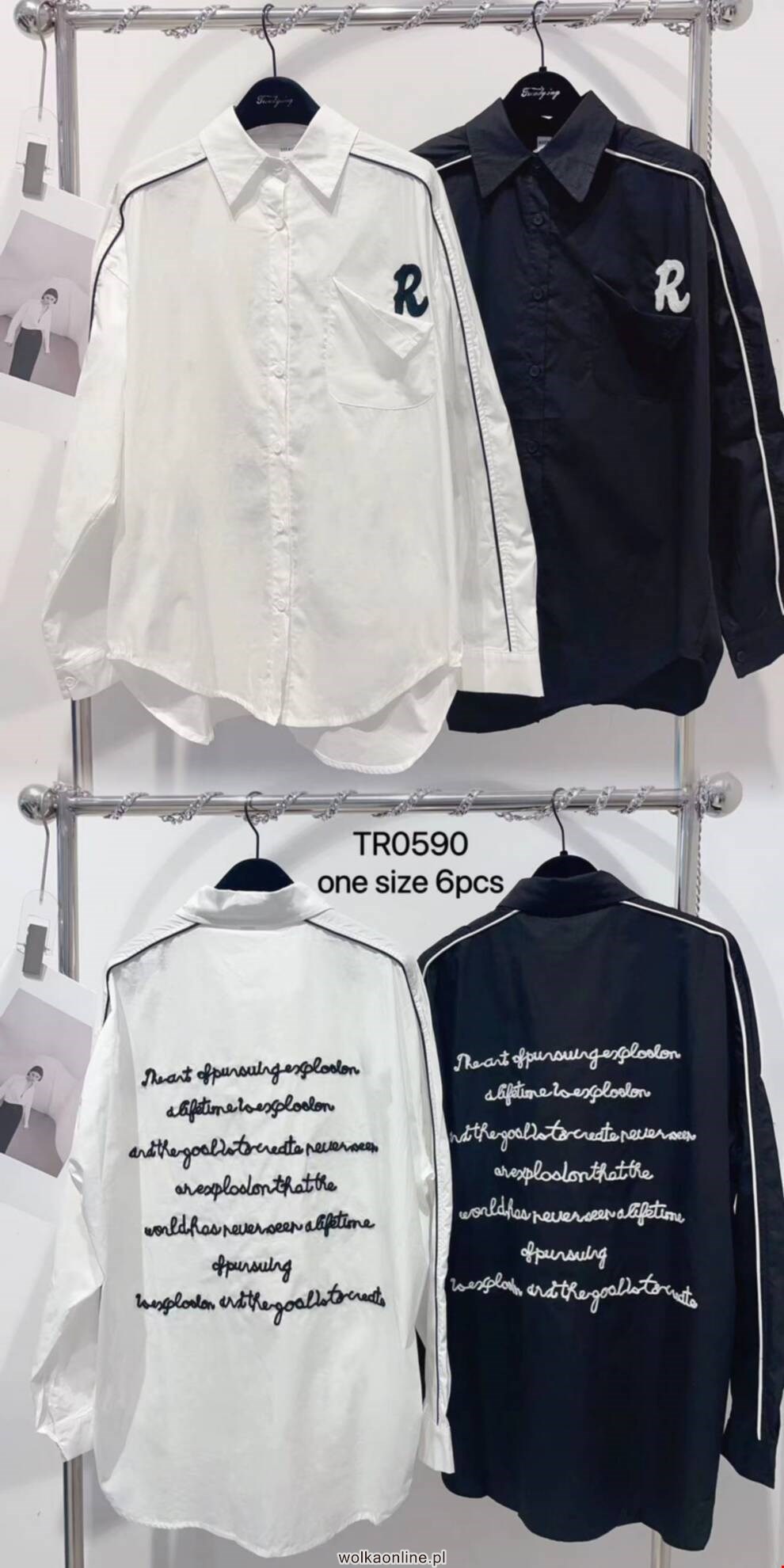 Koszule damskie TR0590 MIX KOLOR STANDARD  (Towar Włoskie)