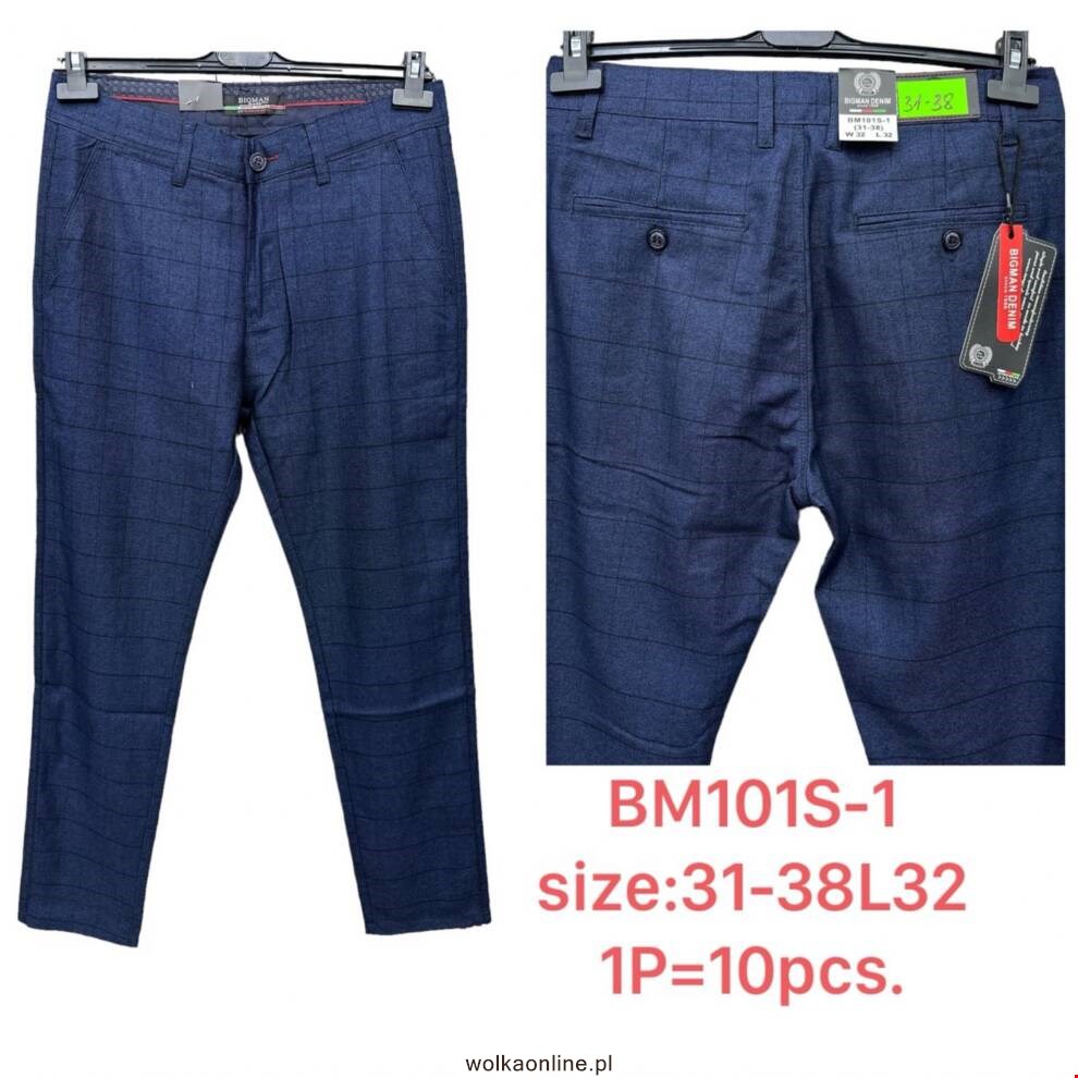 Spodnie męskie BM101S-1 1 KOLOR 31-38 BIG MAN
