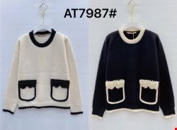 Sweter damskie AT7987 Mix kolor Standard (Towar Włoskie)  