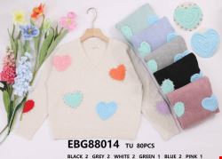 Sweter Damskie EBG88014 Mix kolor Standard  
