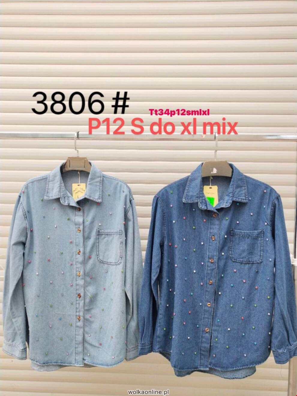 Koszula damskie 3806 Mix kolor S-XL