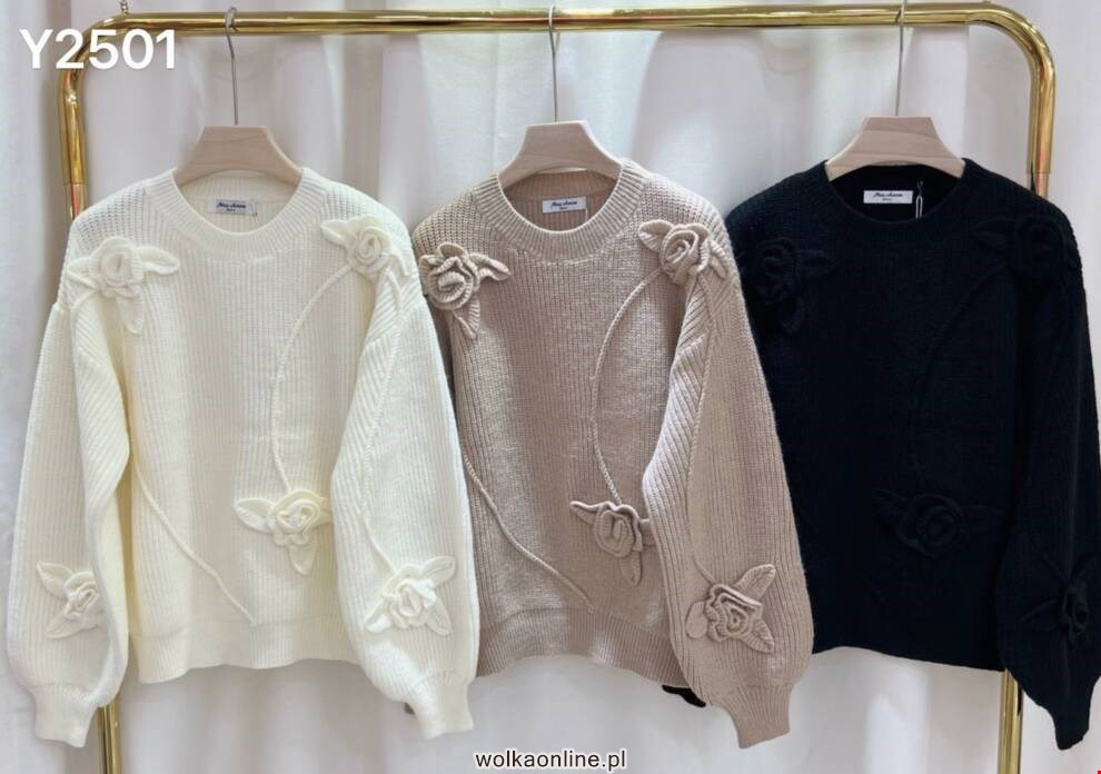Sweter damskie Y2501 Mix kolor Standard (Towar Włoskie)