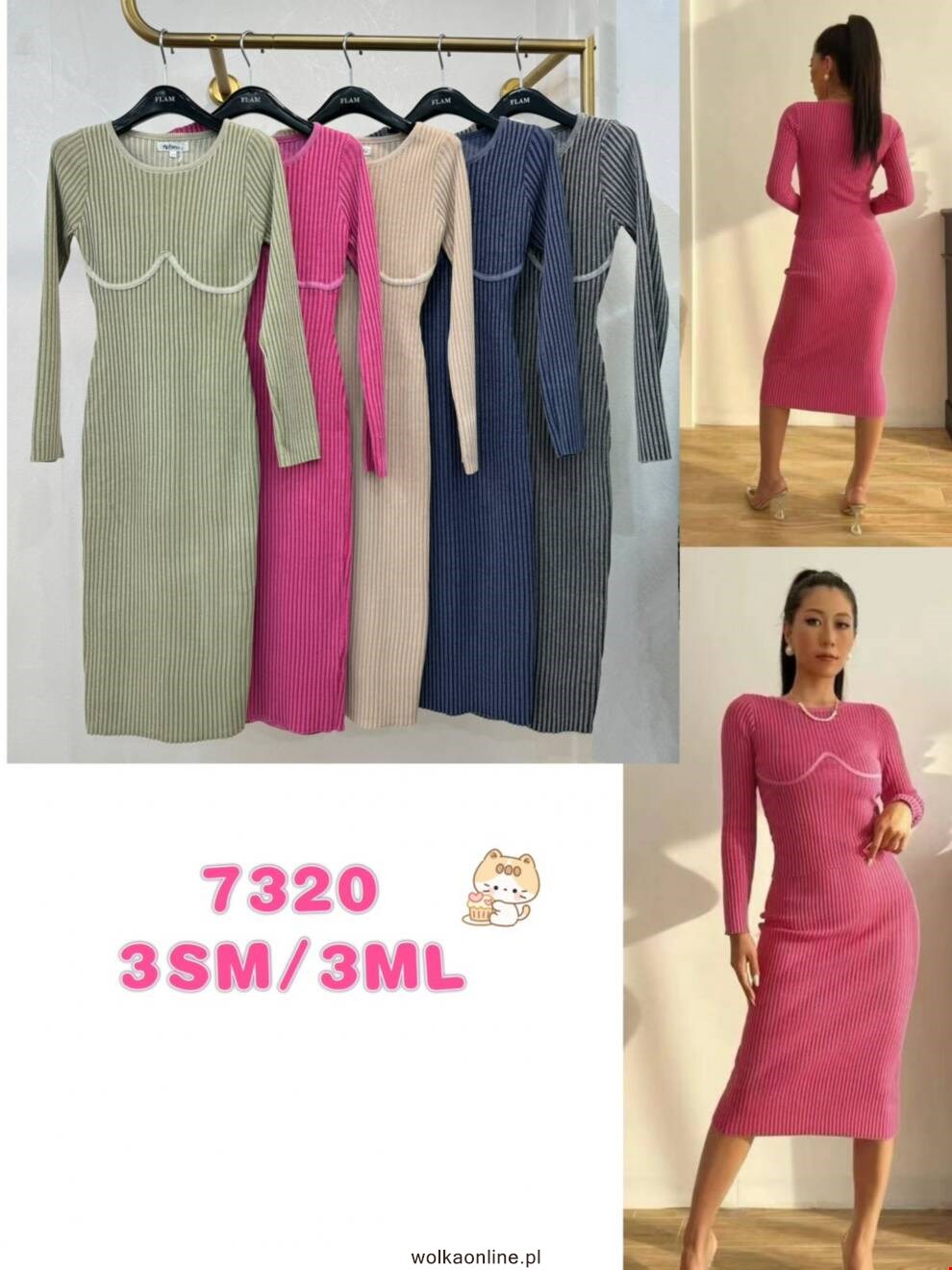 Sukienka damskie 7320 Mix kolor S/M-M/L (Towar Włoskie)