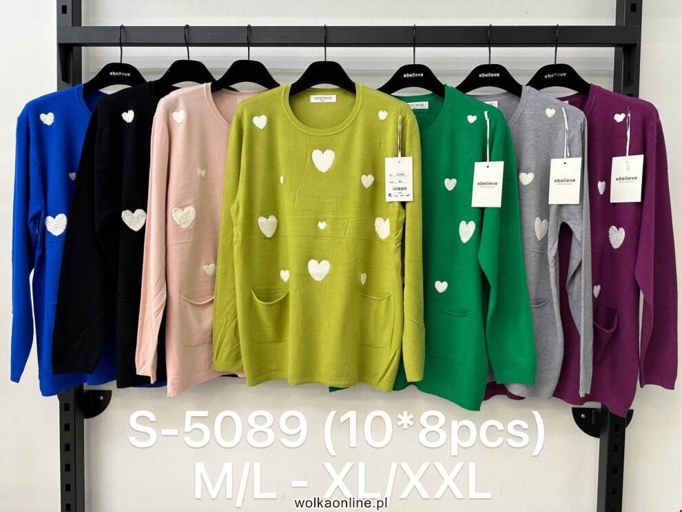 Sweter damskie S-5089 Mix kolor M-2XL