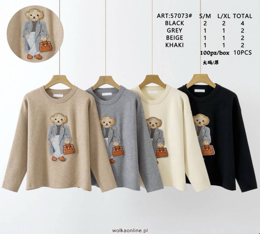 Sweter damskie 57073 Mix kolor S/M-L/XL (Towar Włoskie)