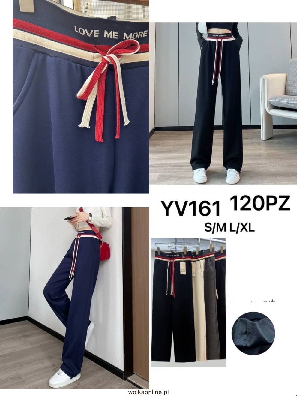 Spodnie damskie YV161 Mix kolor S/M-L/XL(Towar Włoskie)