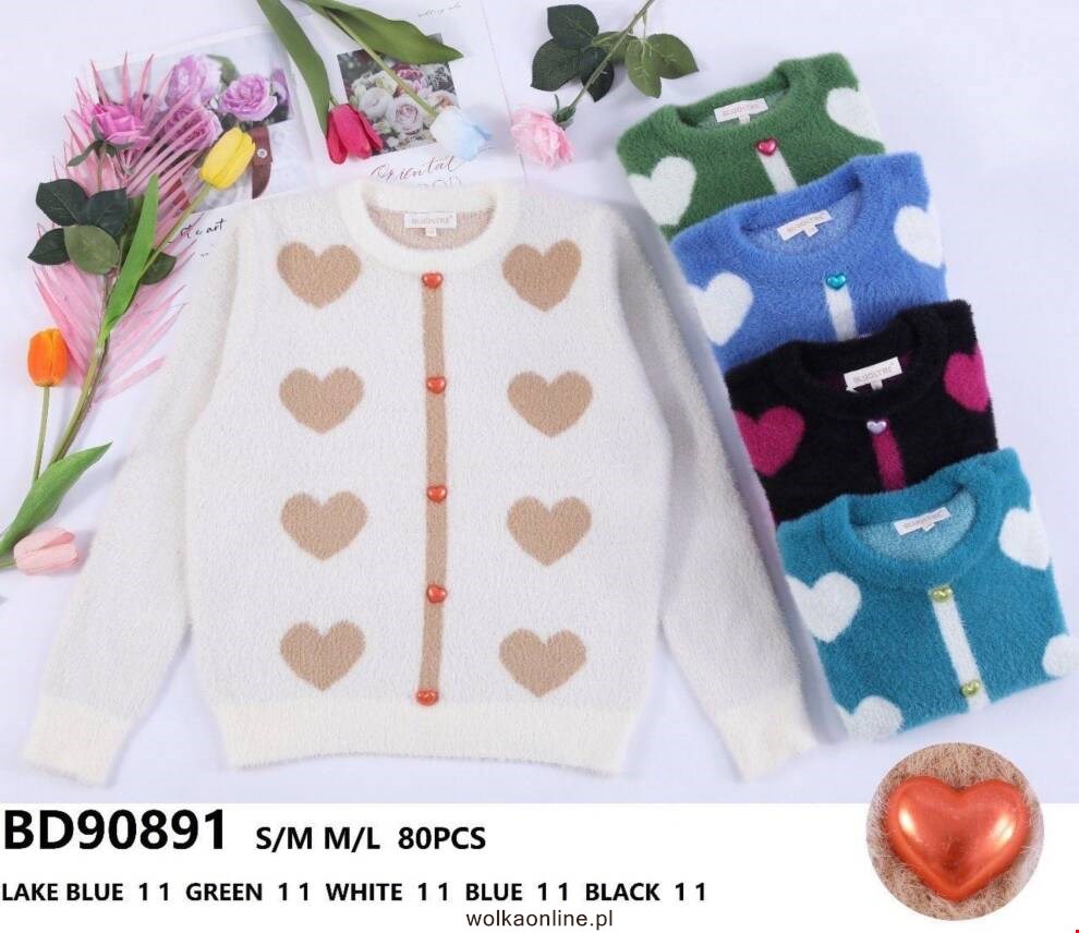 Sweter damskie BD90891 Mix kolor S/M-M/L