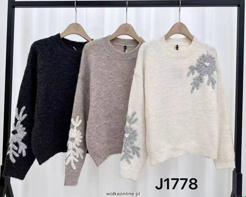 Sweter damskie J1778 Mix kolor Standard (Towar Włoskie)