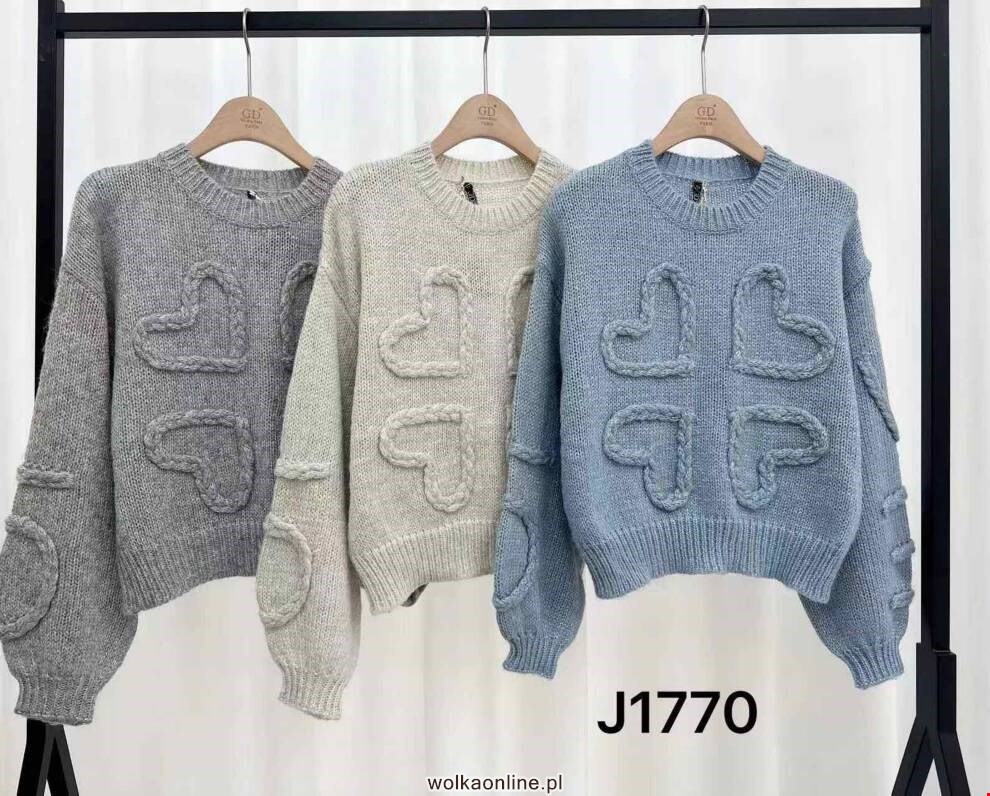 Sweter damskie J1770 Mix kolor Standard (Towar Włoskie)