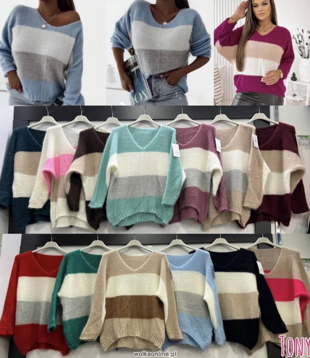 Sweter damskie Q1122 Mix kolor Standard