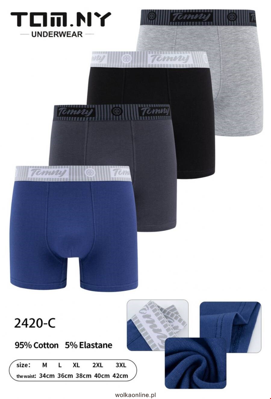 Bokserki męskie 2420-C Mix kolor M-3XL