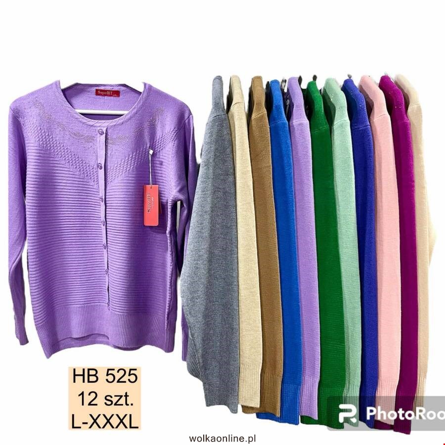 Sweter damskie HB525 1 kolor L-2XL (Towar Polskie)