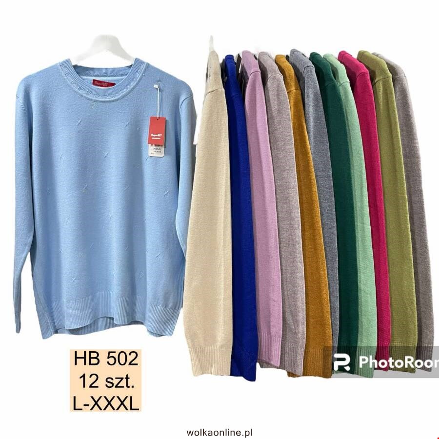 Sweter damskie HB502 1 kolor L-2XL (Towar Polskie)