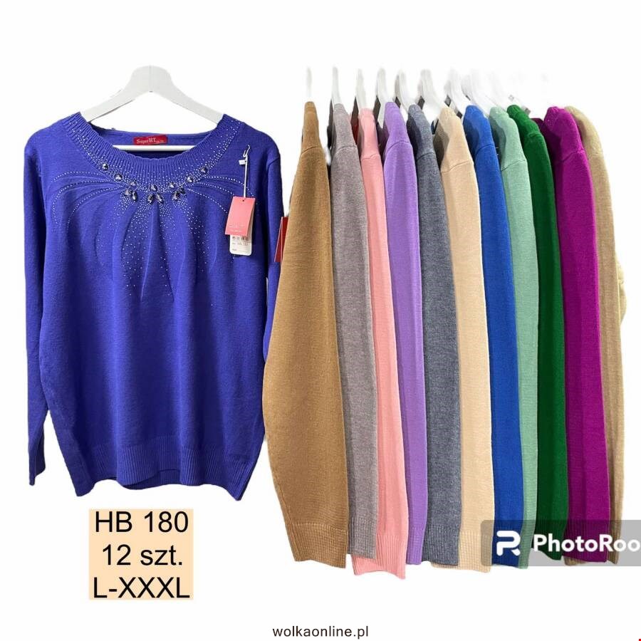 Sweter damskie HB180 1 kolor L-2XL (Towar Polskie)