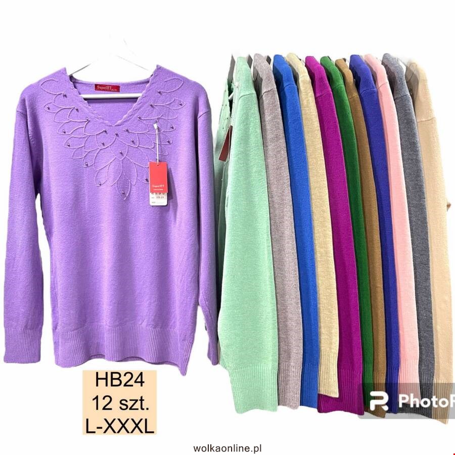 Sweter damskie HB24 1 kolor L-2XL (Towar Polskie)