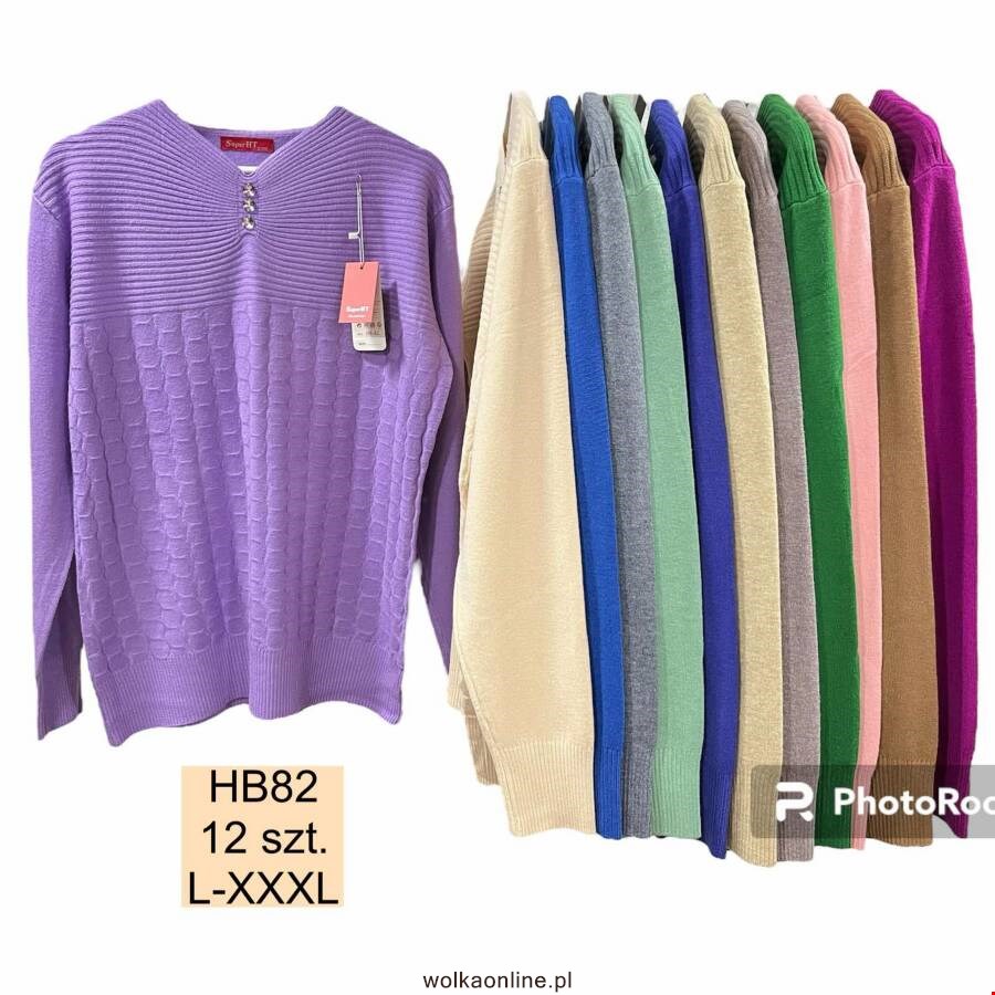 Sweter damskie HB82 1 kolor L-2XL (Towar Polskie)