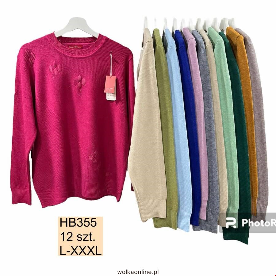 Sweter damskie HB355 1 kolor L-2XL (Towar Polskie)