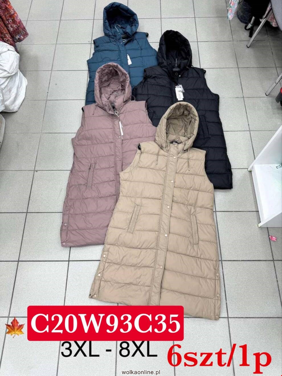 Kamizelka damskie C20W93C35 MIX KOLOR 3XL-8XL