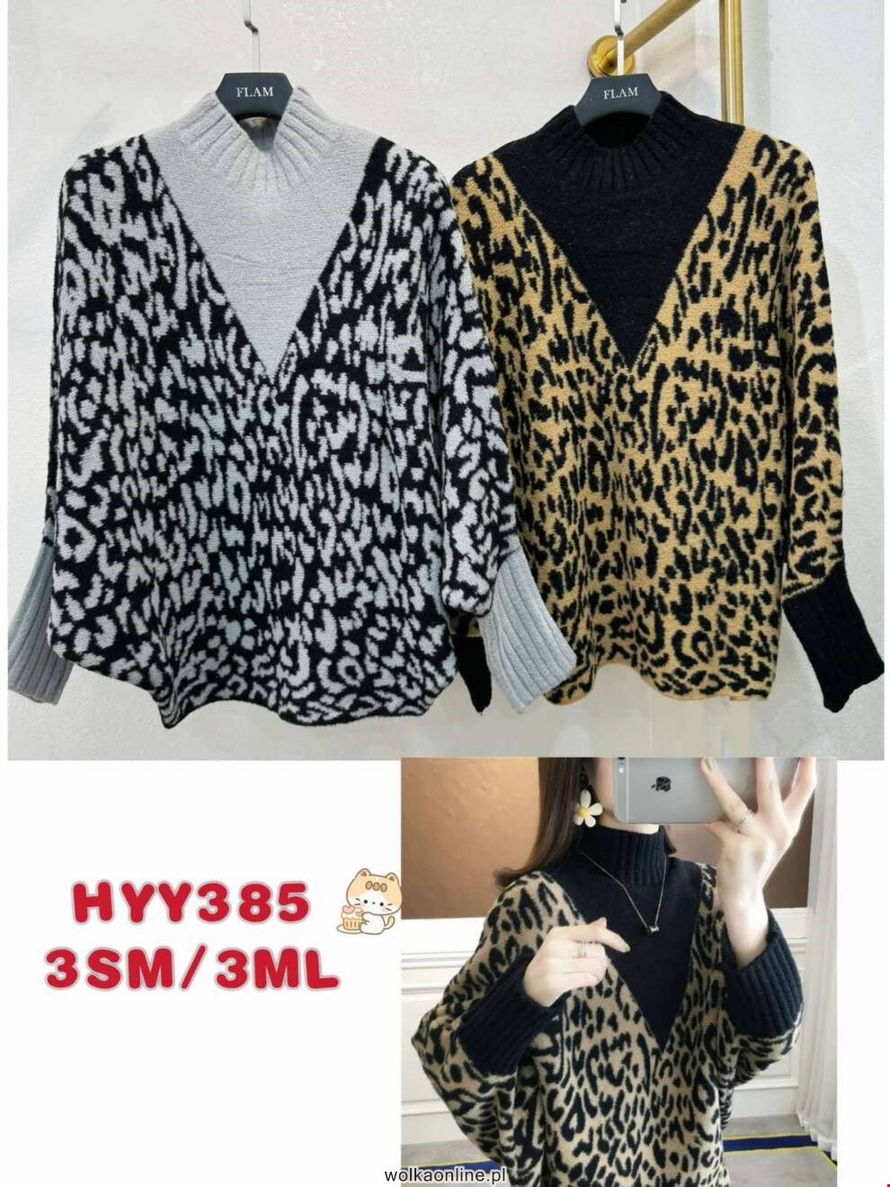 Sweter damskie HYY385 Mix kolor S/M-M/L (Towar Włoskie)