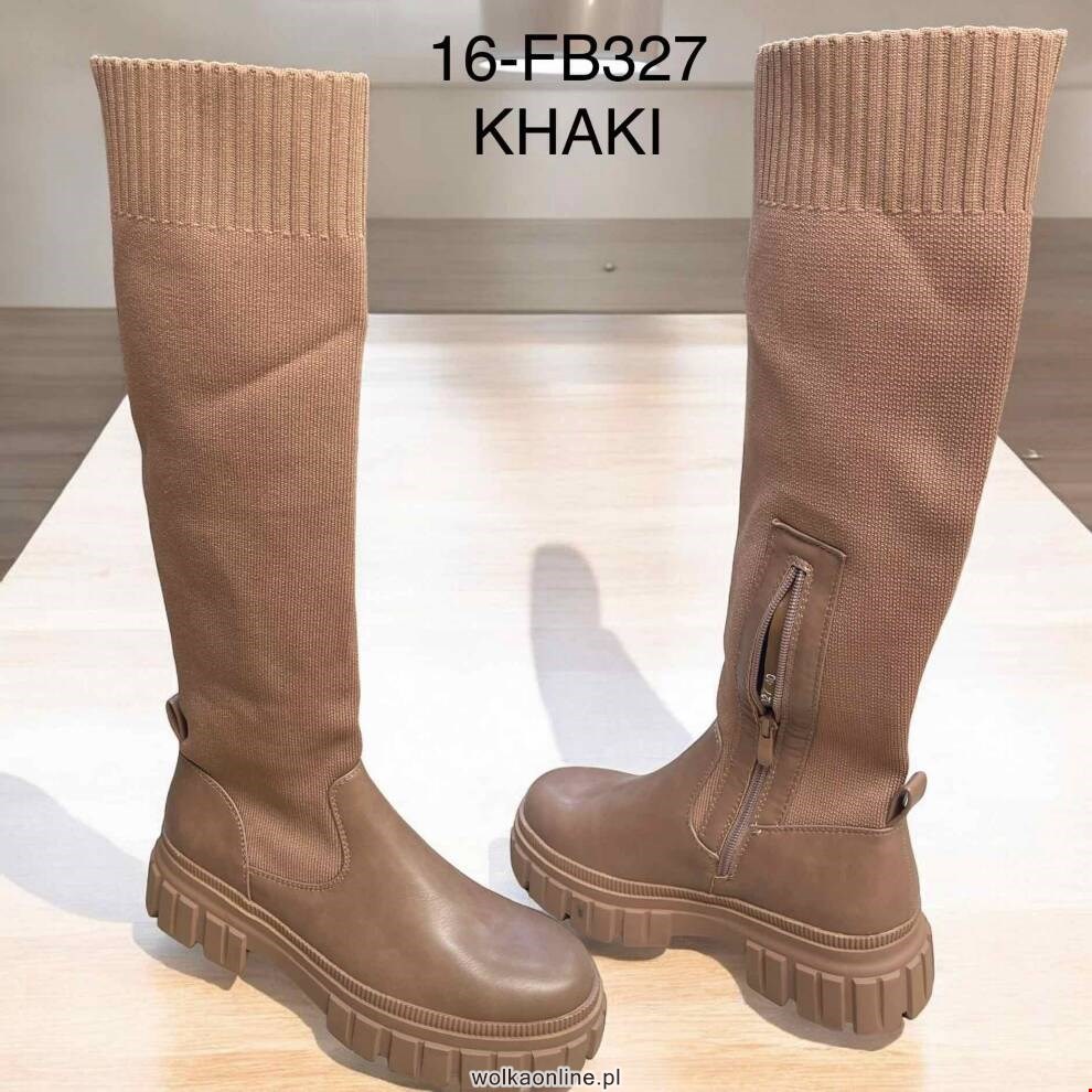 Kozaki damskie 16-FB327 KHAKI 36-41