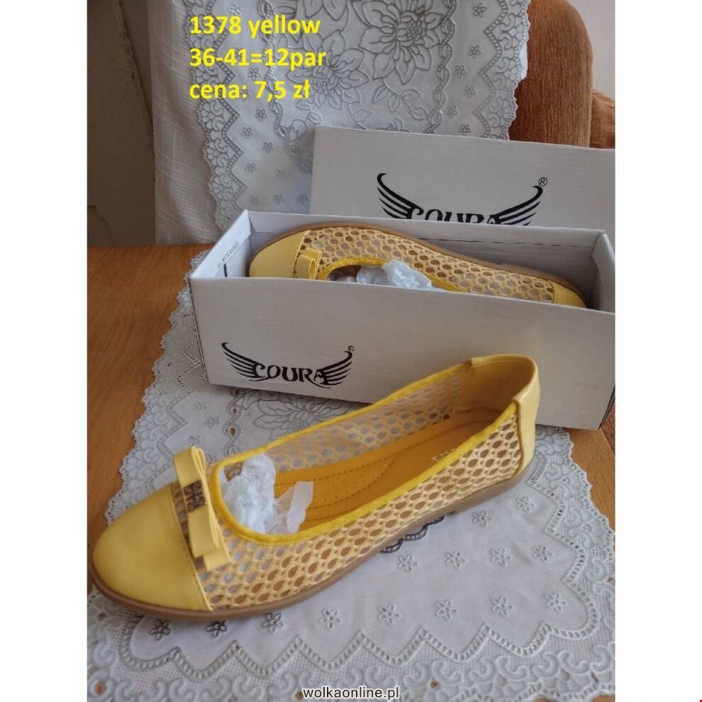 Baleriny Damskie 1378 YELLOW 36-41