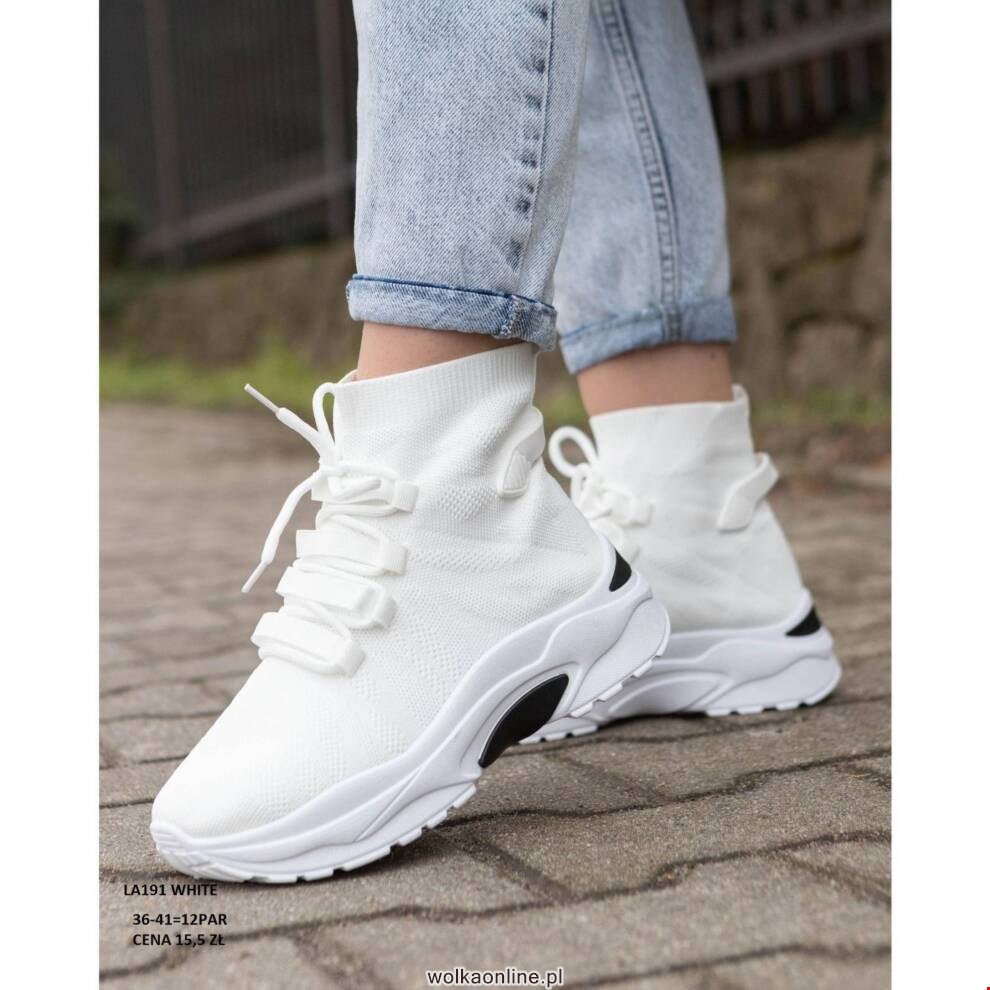 Sportowe damskie LA191 WHITE 36-41