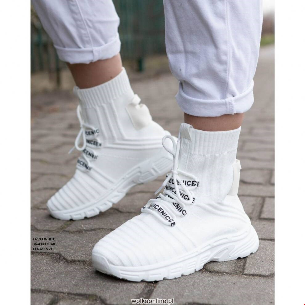 Sportowe damskie LA193 WHITE 36-41