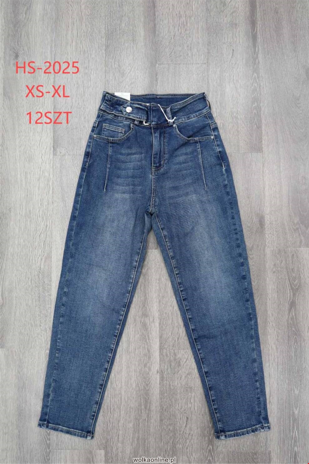 Jeansy damskie HS-2025 1 KOLOR XS-XL