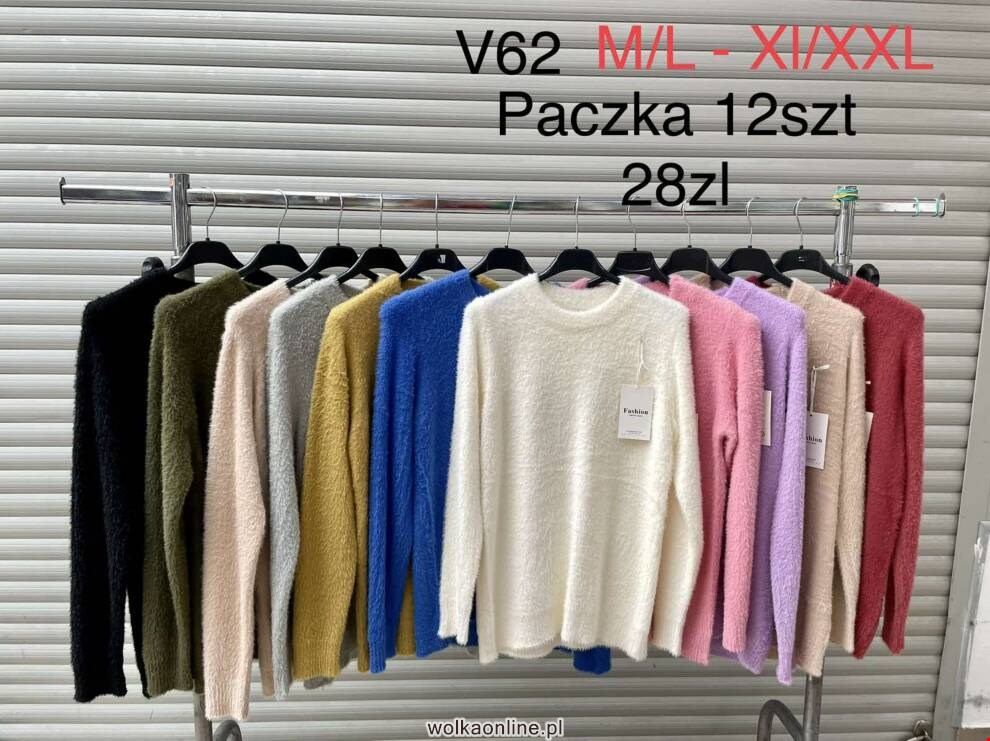 Sweter danmskie V62 Mix kolor M/L-XL/XXL (Towar Ploskie)  